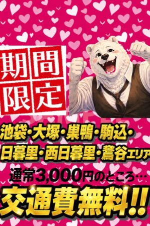 期間限定！池袋・大塚・巣鴨・駒込・日暮里・西日暮里・鶯谷エリアの交通費無料！